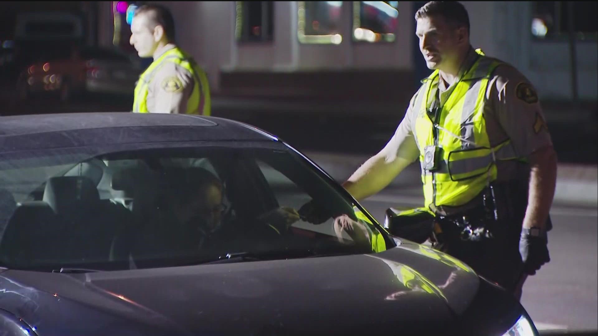 California Highway Patrol officers have made 291 DUI arrests the first night of the maximum