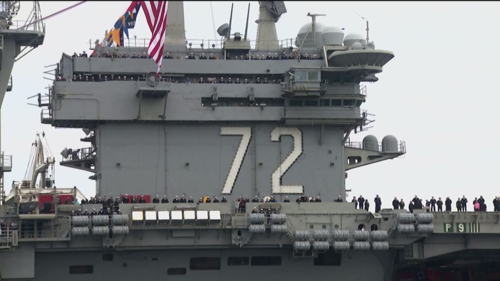 The U.S.S. Lincoln returned to the San Diego after 294 days at sea.