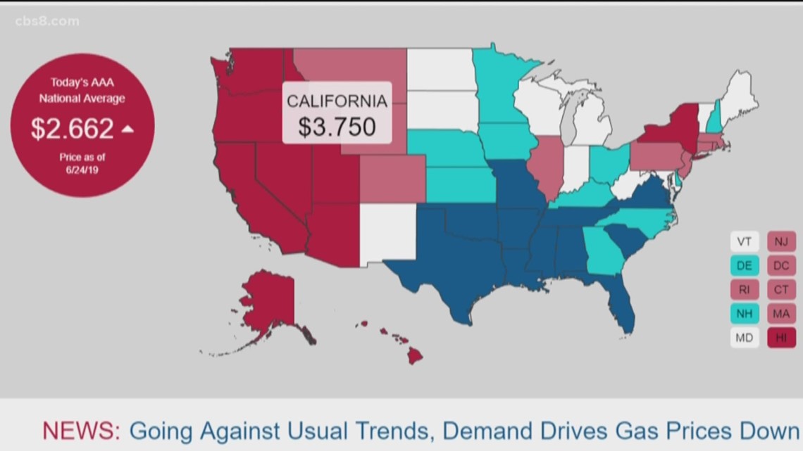 California gas tax increase takes effect July 1 | cbs8.com