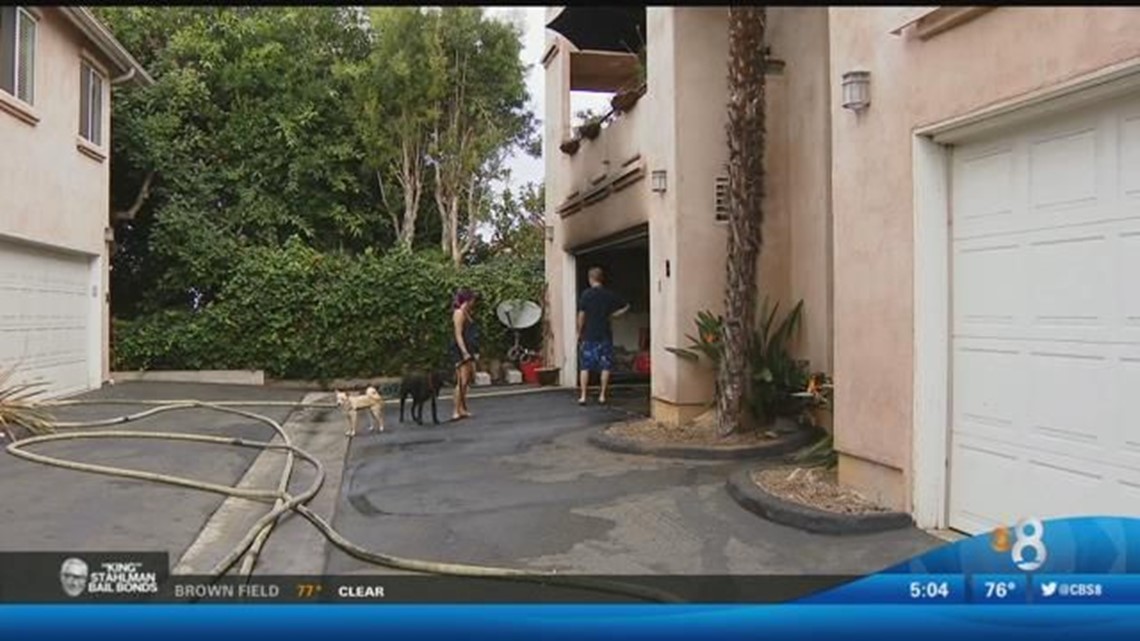 Fire damages two cars in garage of Encinitas home