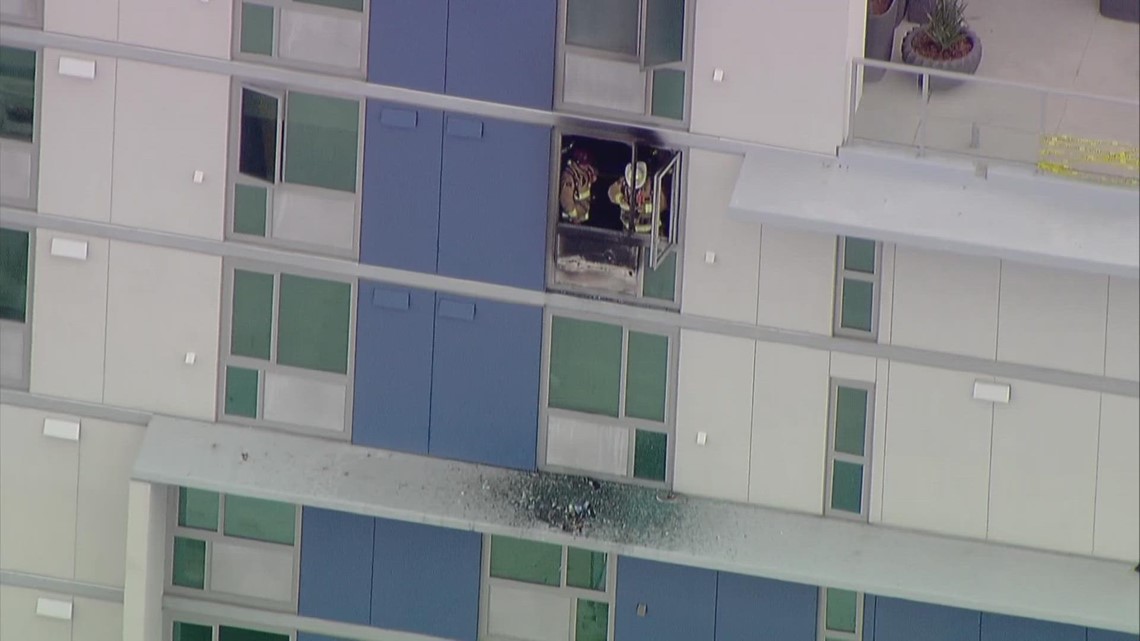 Firefighters knock down high rise fire near Petco Park | cbs8.com