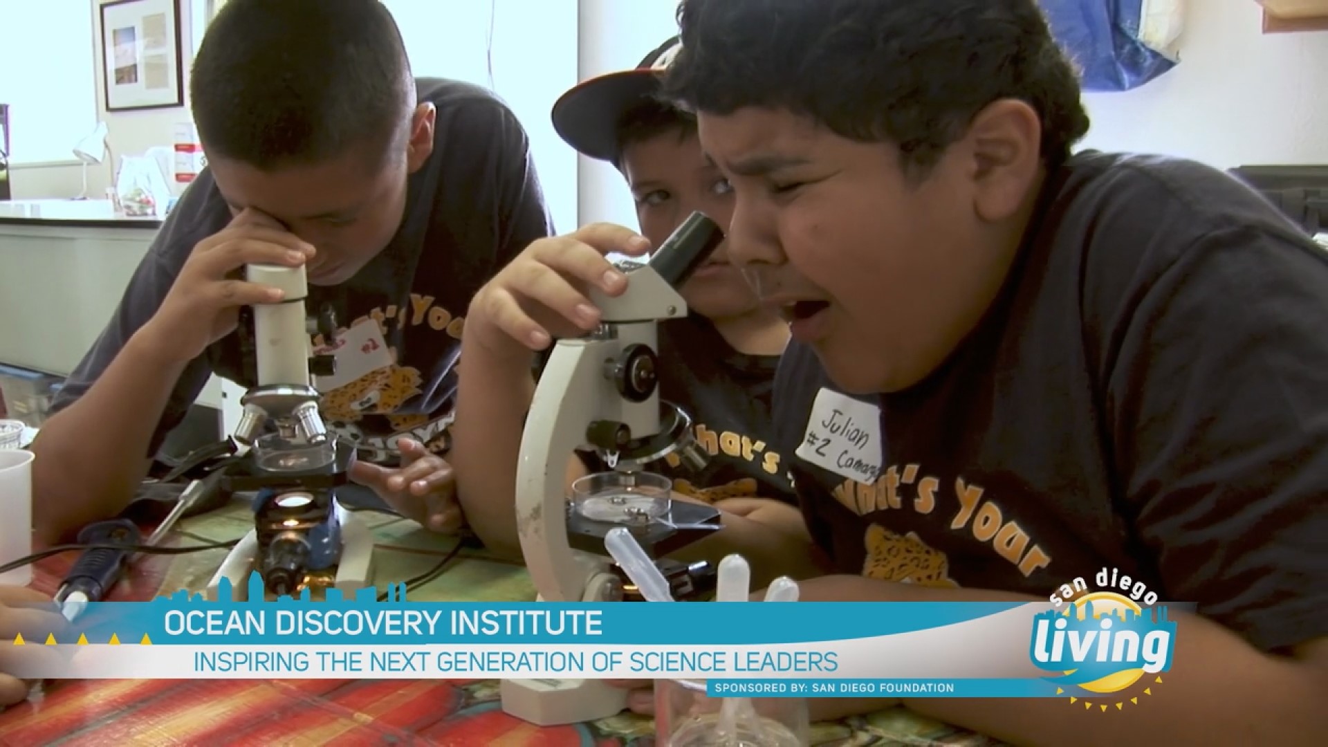San Diego Foundation and Ocean Discovery Institute Inspiring the Next Generation of Science Leaders. Sponsored by: San Diego Foundation