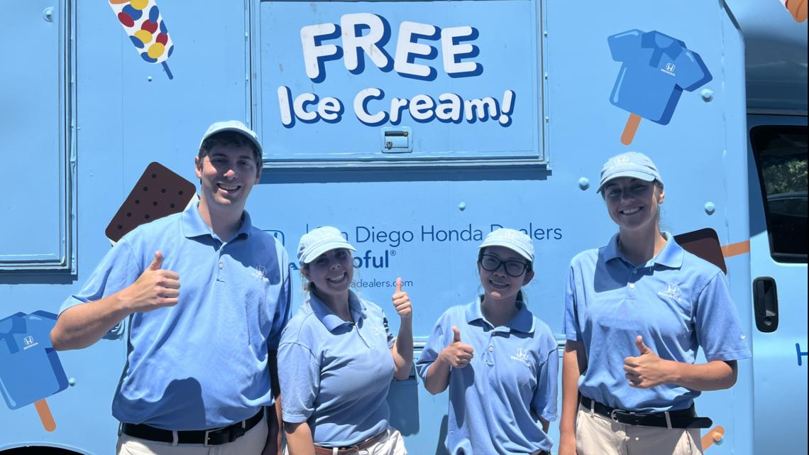 Free ice cream helps beat the heat and get back to school