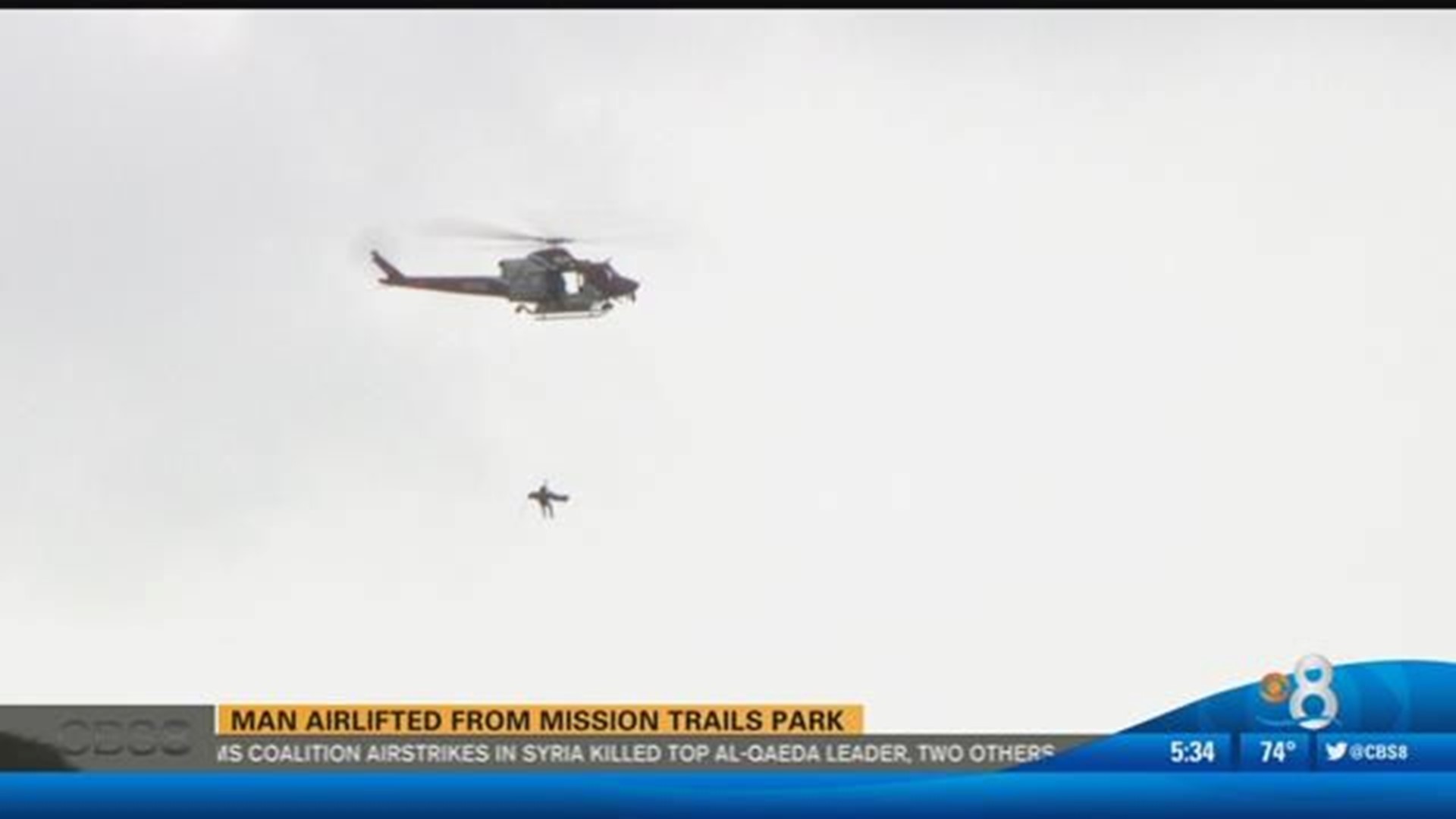 Man airlifted from Mission Trails Park | cbs8.com