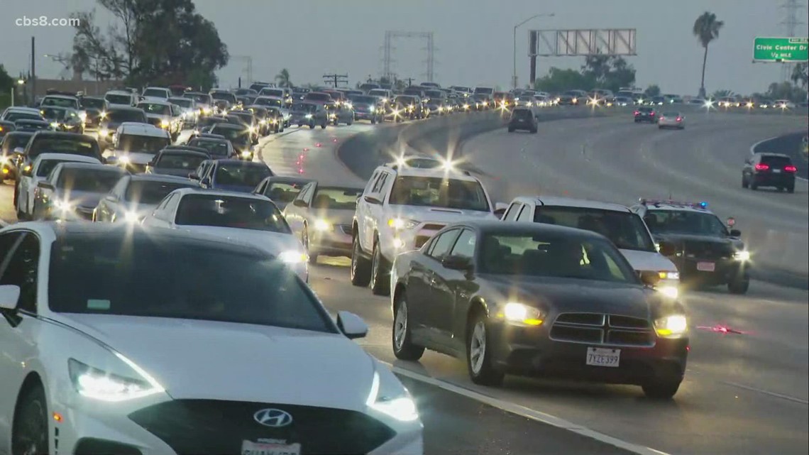 Pedestrian dies after being hit by multiple cars on Interstate 5 | cbs8.com