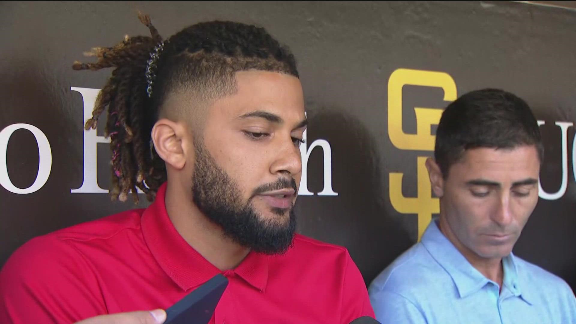 "At the end of the day, there are no excuses and there is no other one to blame than me," Fernando Tatis, Jr. said during his meeting with the media.