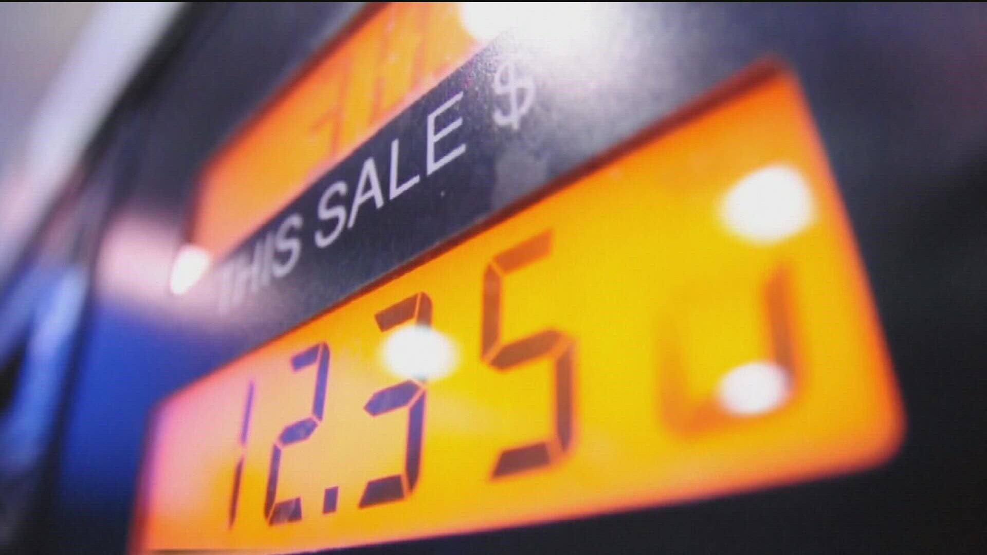 San Diego's average price per gallon was $6.31 Wednesday. That's six cents down from the record-high last week.