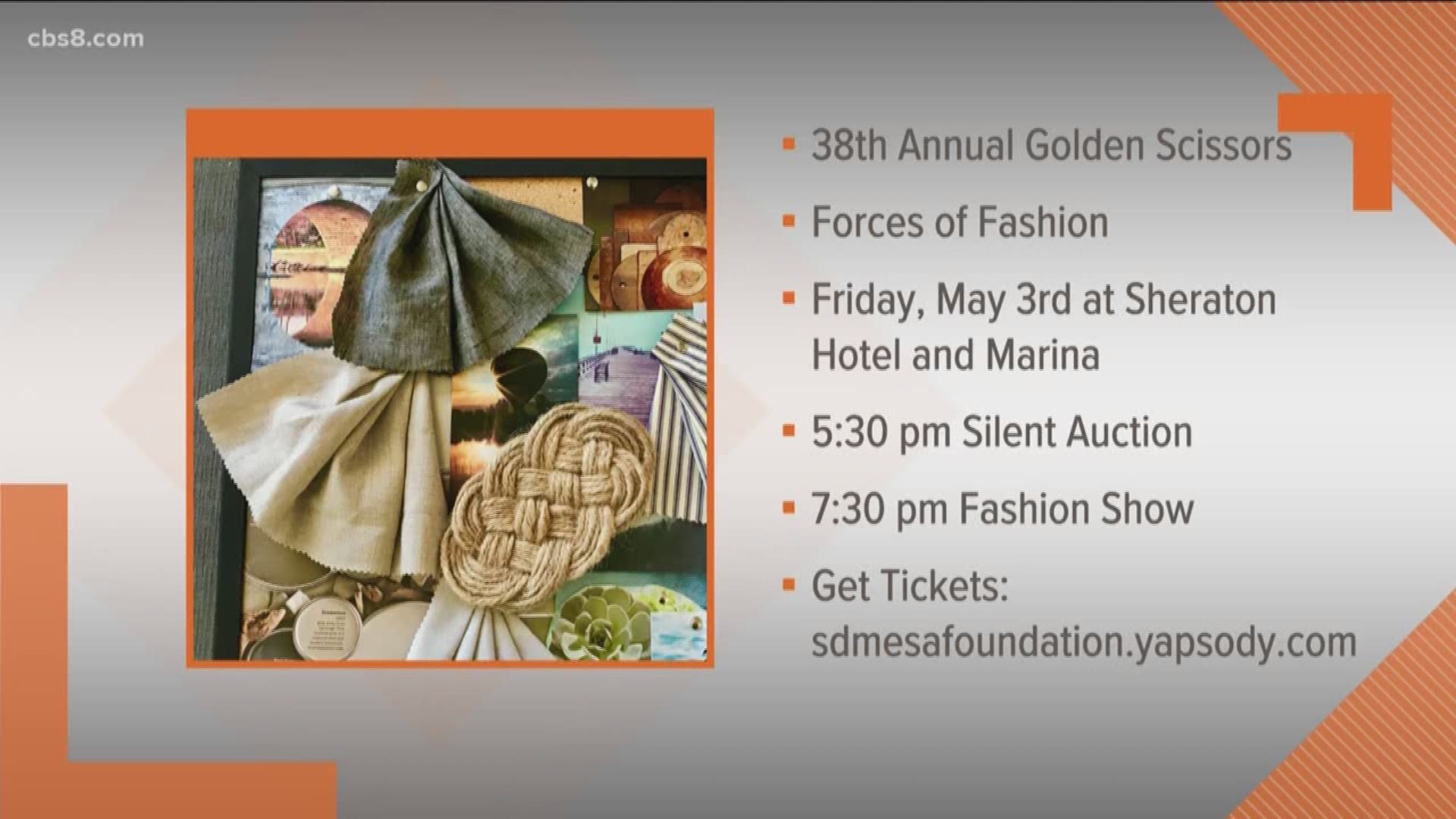 San Diego Mesa College will host its 38th annual Golden Scissors Awards and Fashion Show at the Sheraton Hotel and Marina on Friday, May 3, 2019. This year’s theme is Forces of Fashion - which features designs and clothing created by Mesa Fashion Design students.