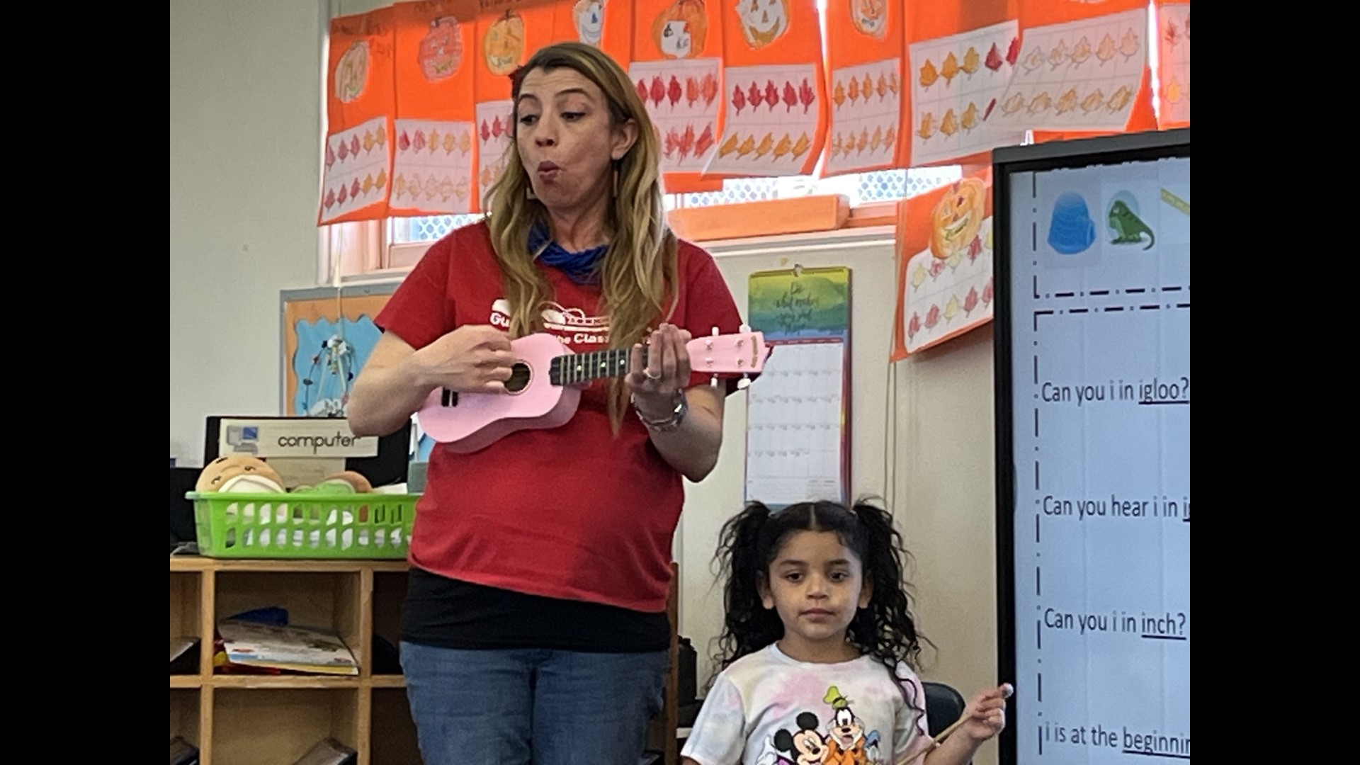 Guitars and Ukes in the class