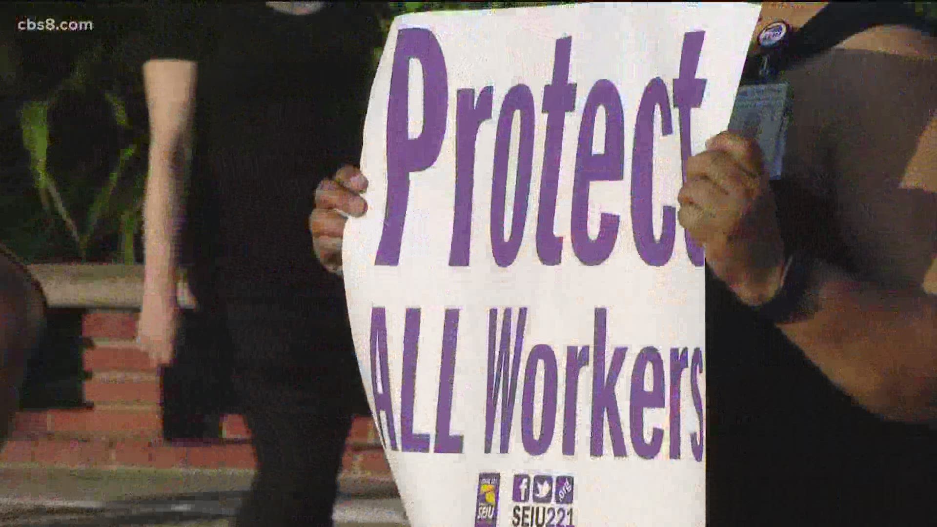 The union representing the social worker, SEIU Local 221, is calling for PPE, hazard pay and more staff to fight COVID-19