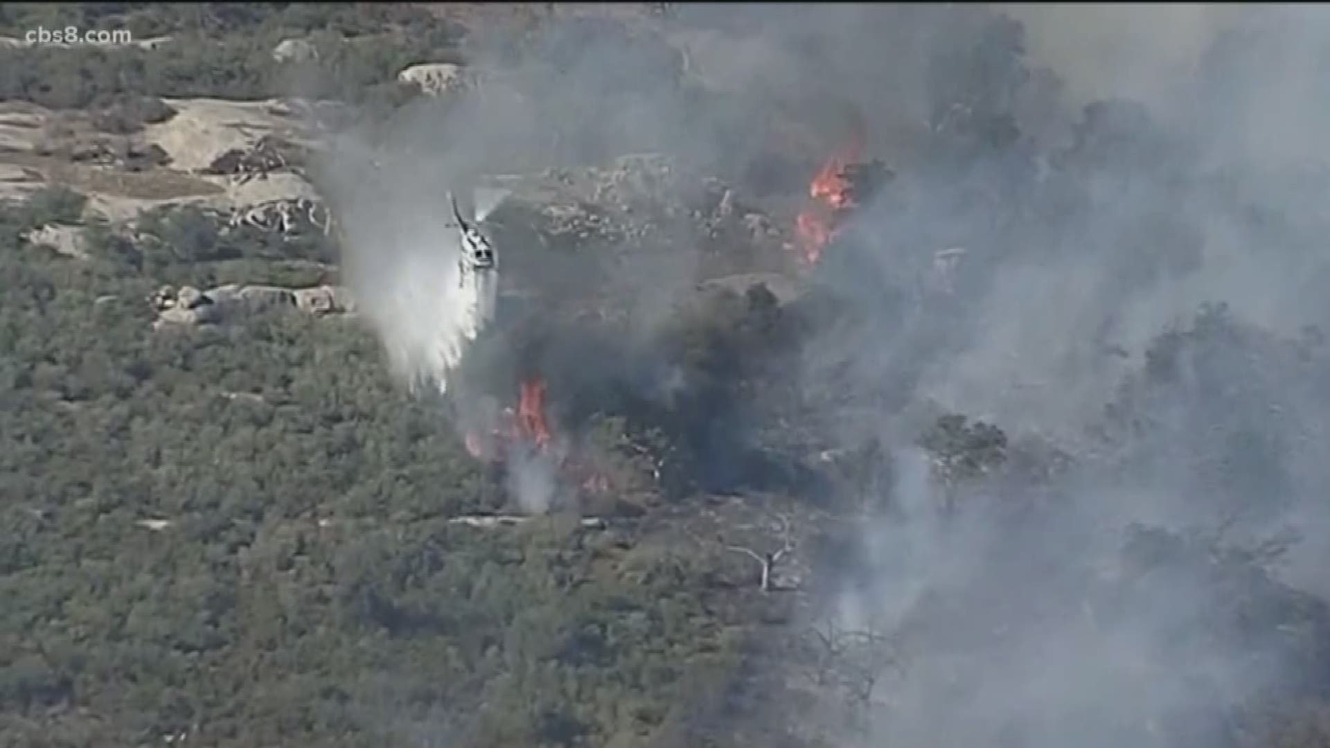 Firefighters battle four fires throughout San Diego County