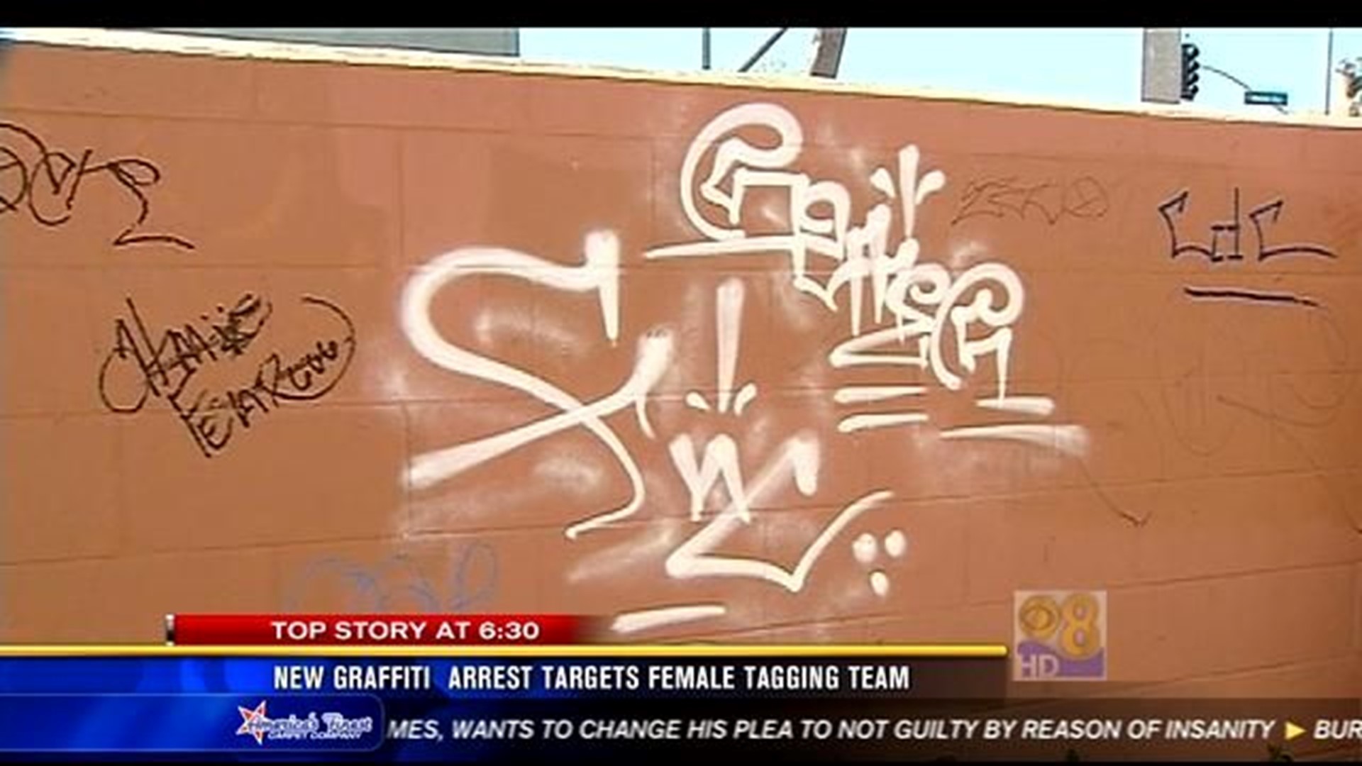 New graffiti arrest targets female tagging team | cbs8.com