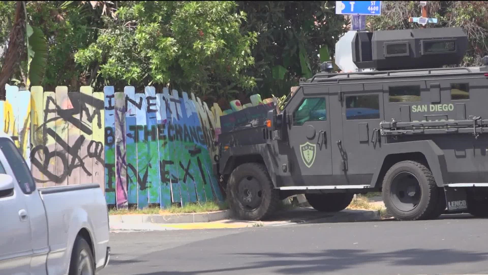 San Diego Police is asking neighbors near 4550 T Street in Mountain View to shelter in place.