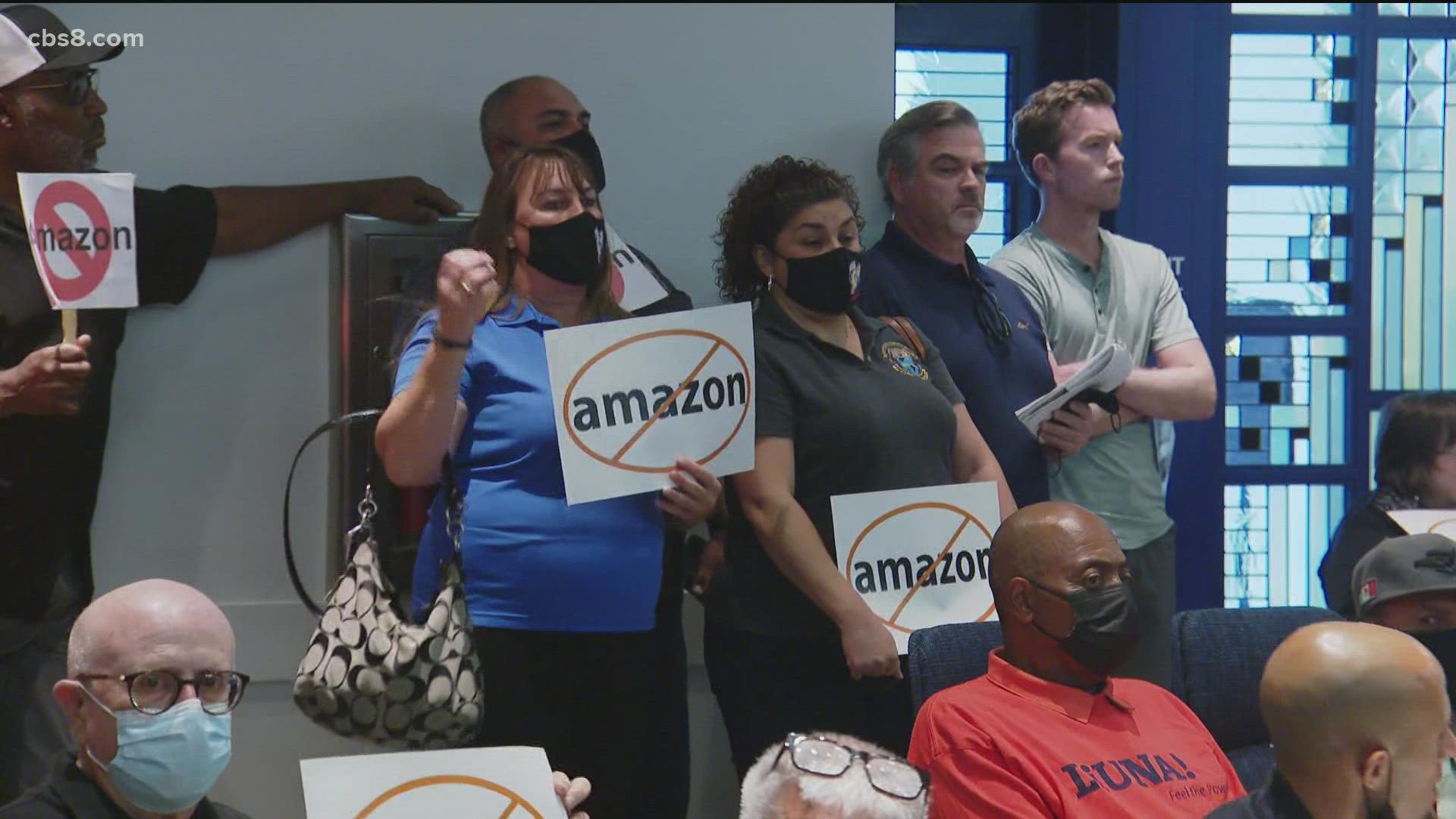 On Wednesday night, a victory for people who live in Oceanside who battled to keep a new Amazon distribution center out of their community.