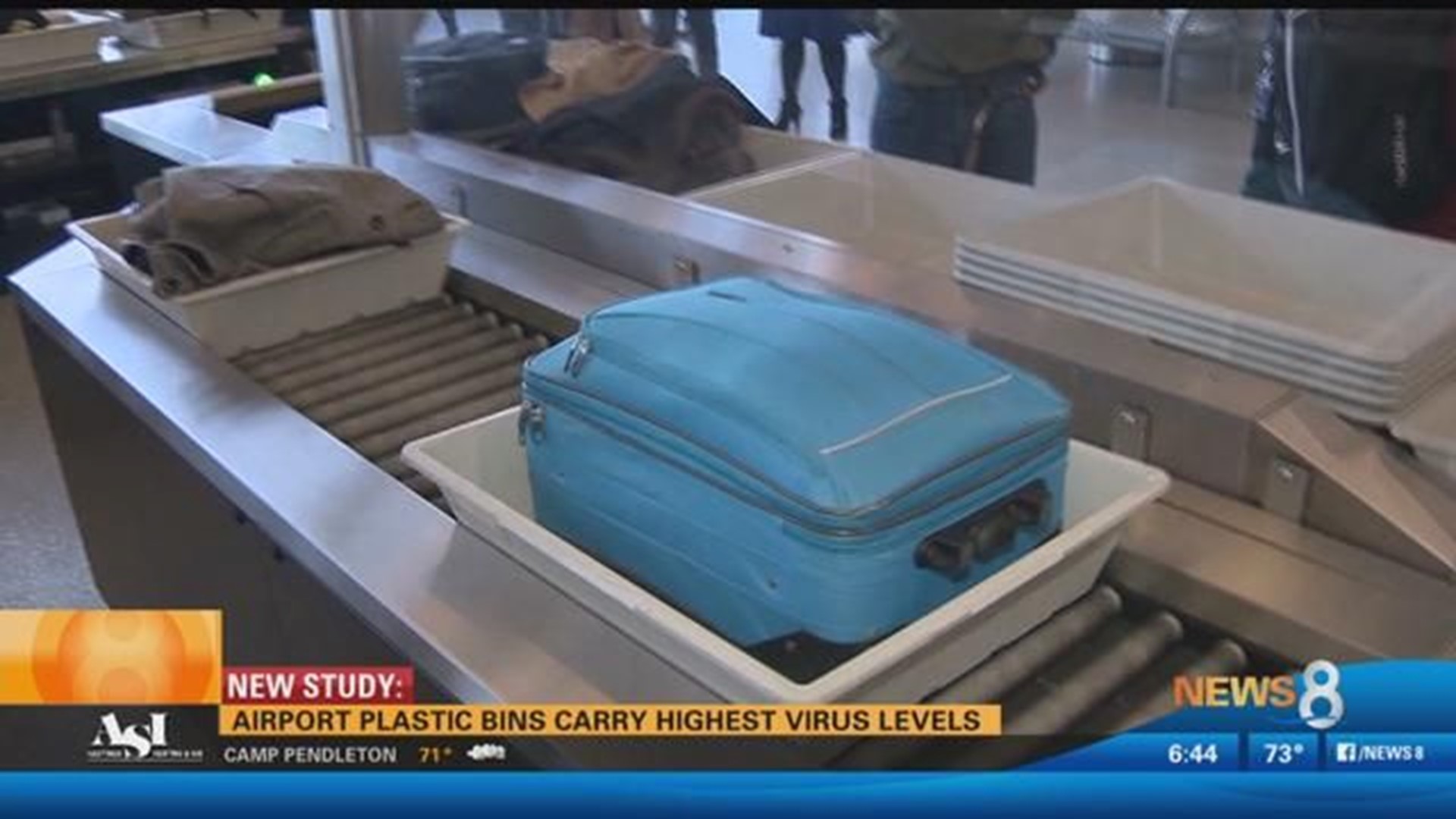 Study Airport security bins filthier than airport toilets