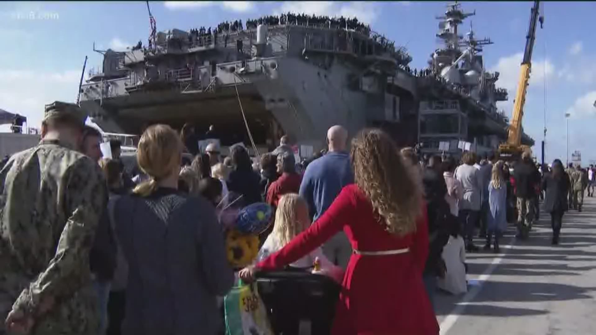 Thousands of heroes returned home Wednesday morning to reunite with their families at Naval Base San Diego.