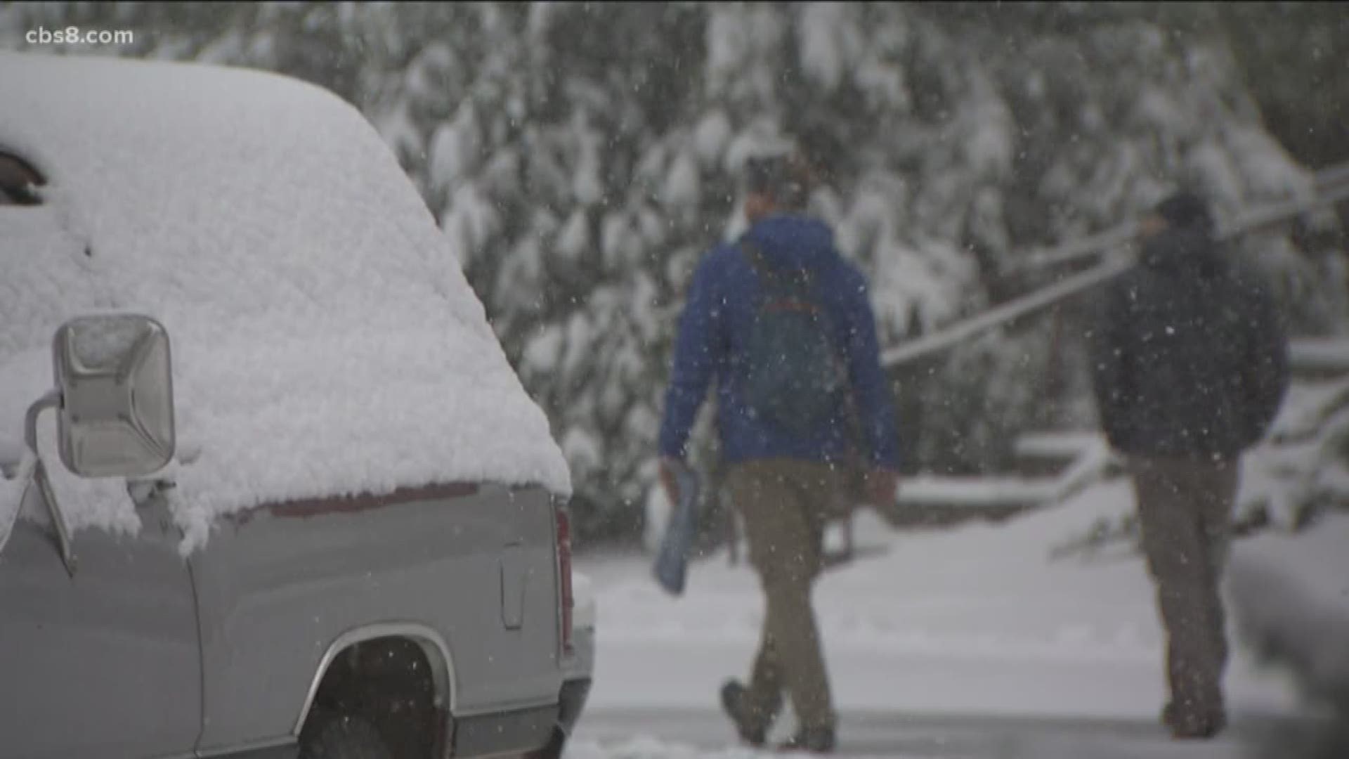 There's no shortage of snow in Mount Laguna.