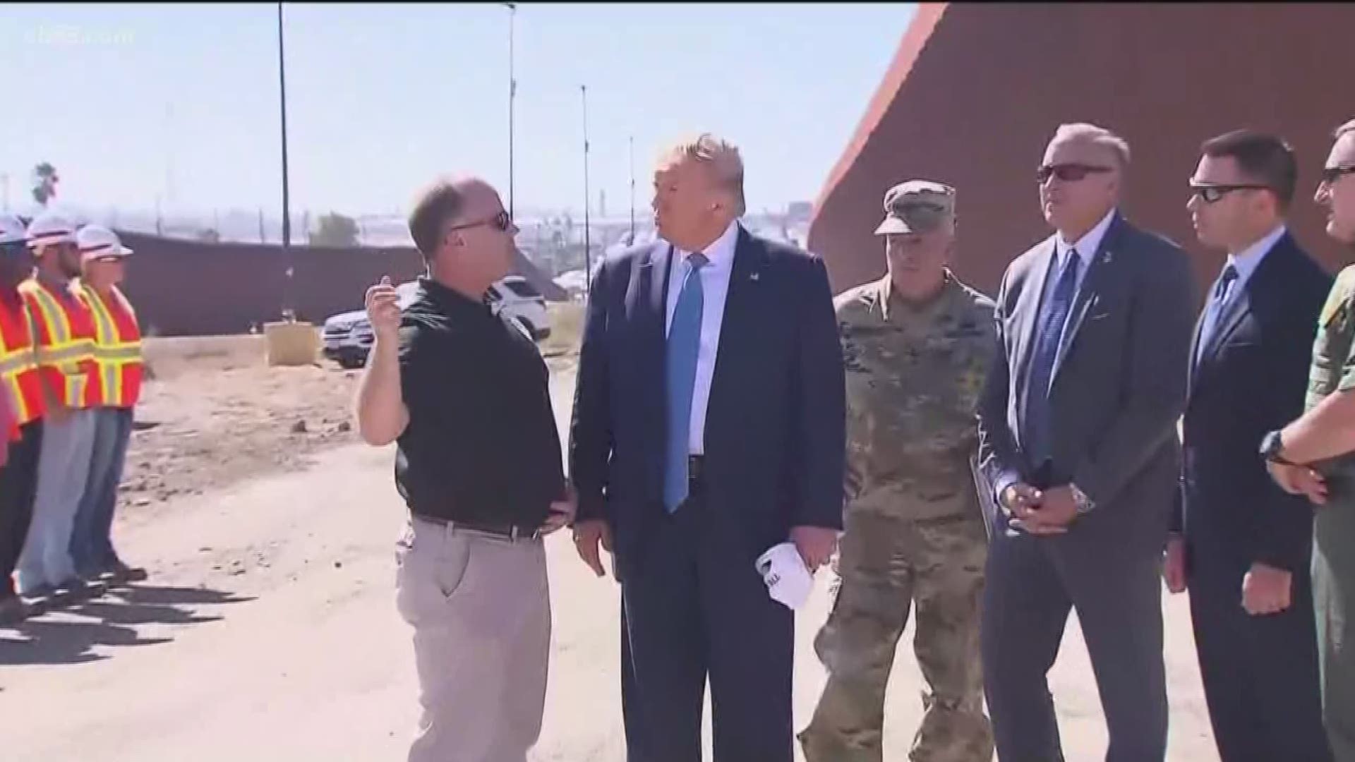 The visit was Trump's first to the border in California since April, when he visited a section of the barrier in Calexico.