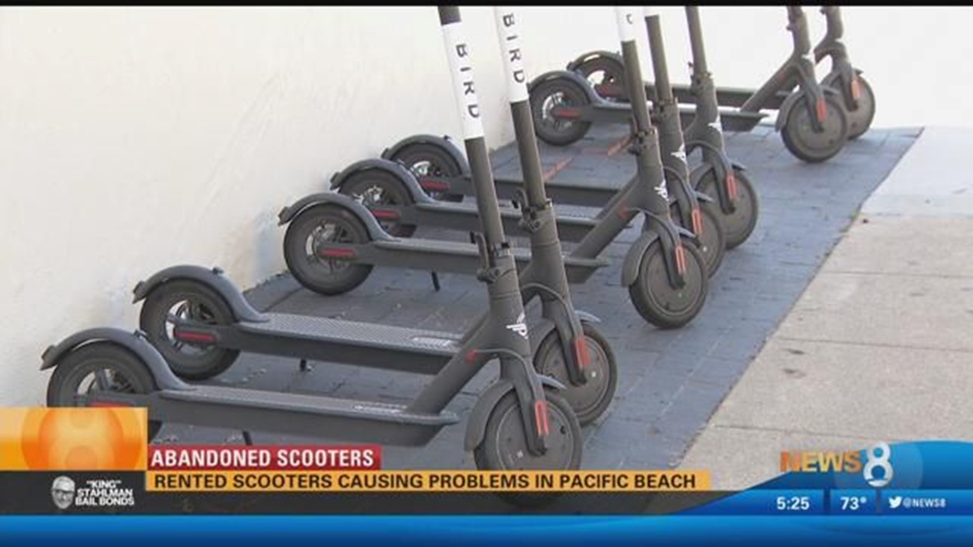 Abandoned Scooters Rented scooters causing problems in Pacific Beach