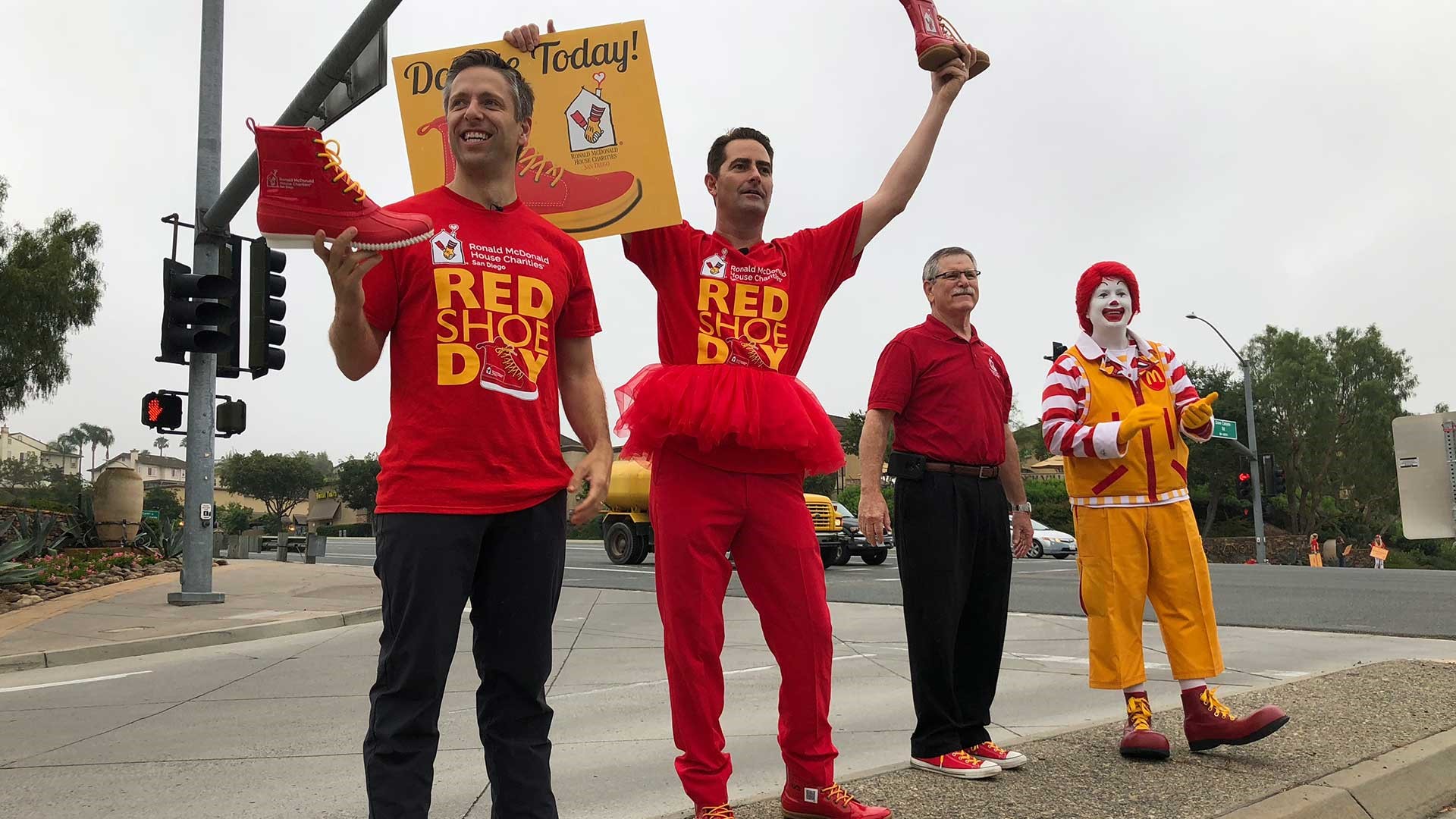 News 8 raises money to support the Ronald McDonald House on 'Red Shoe Day'