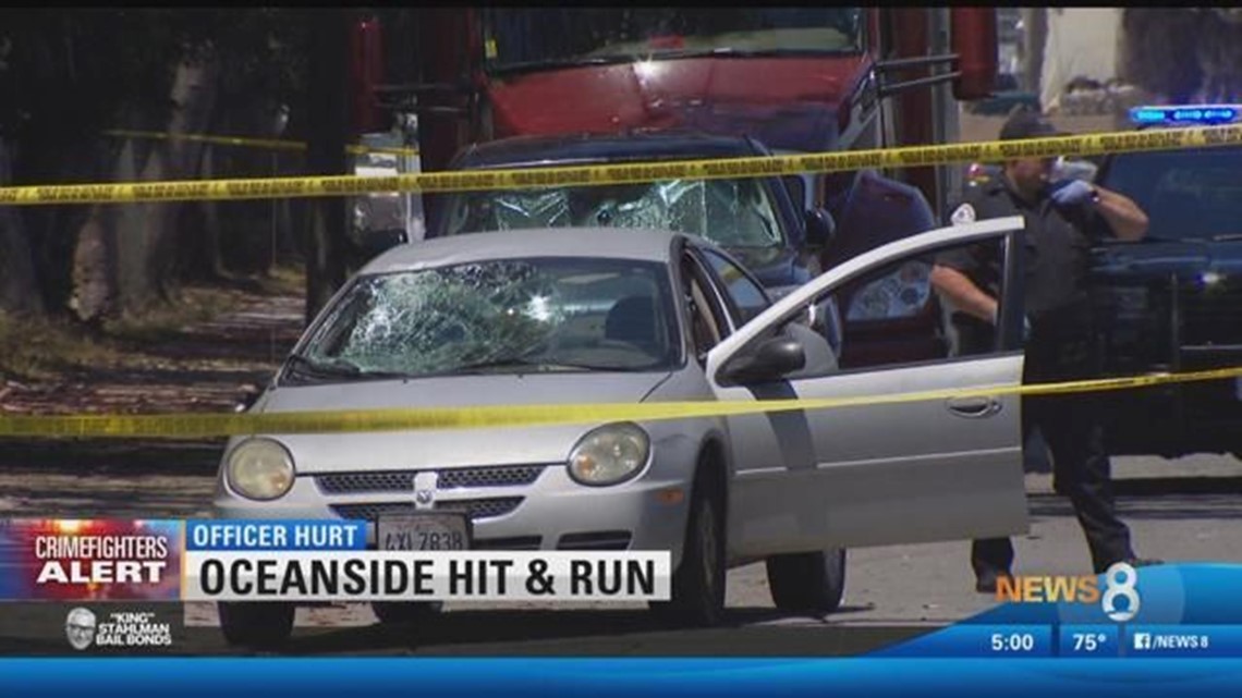 Oceanside police officer injured in hit-and-run crash | cbs8.com