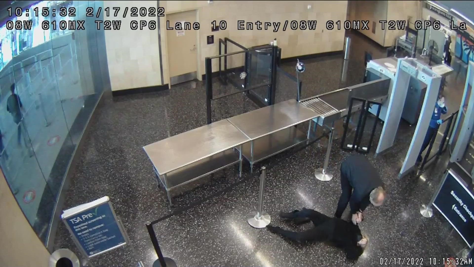 Video inside the San Diego Airport showed TSA did not render aid after a woman fell and suffered from a brain injury.