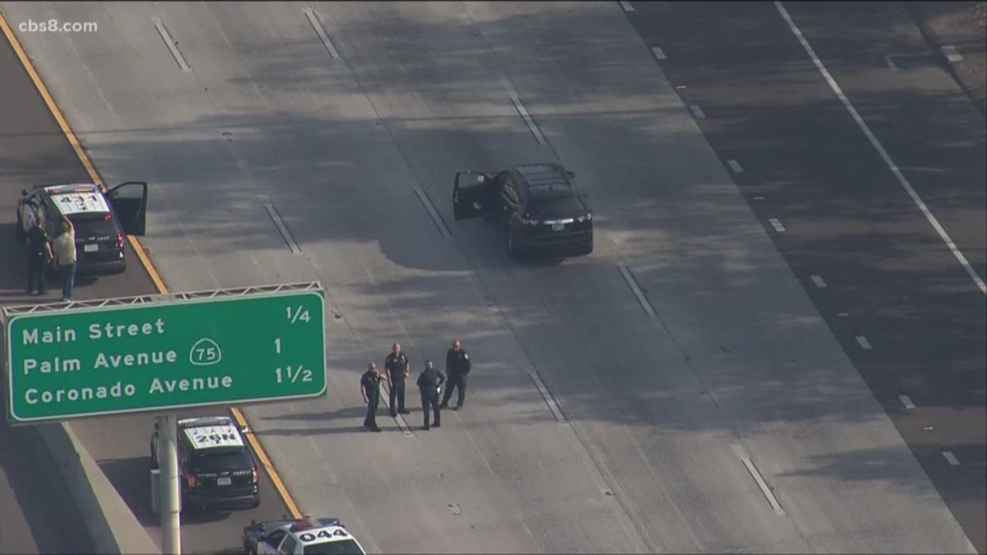 Total closure of the I-5 southbound as pursuit comes to and end.