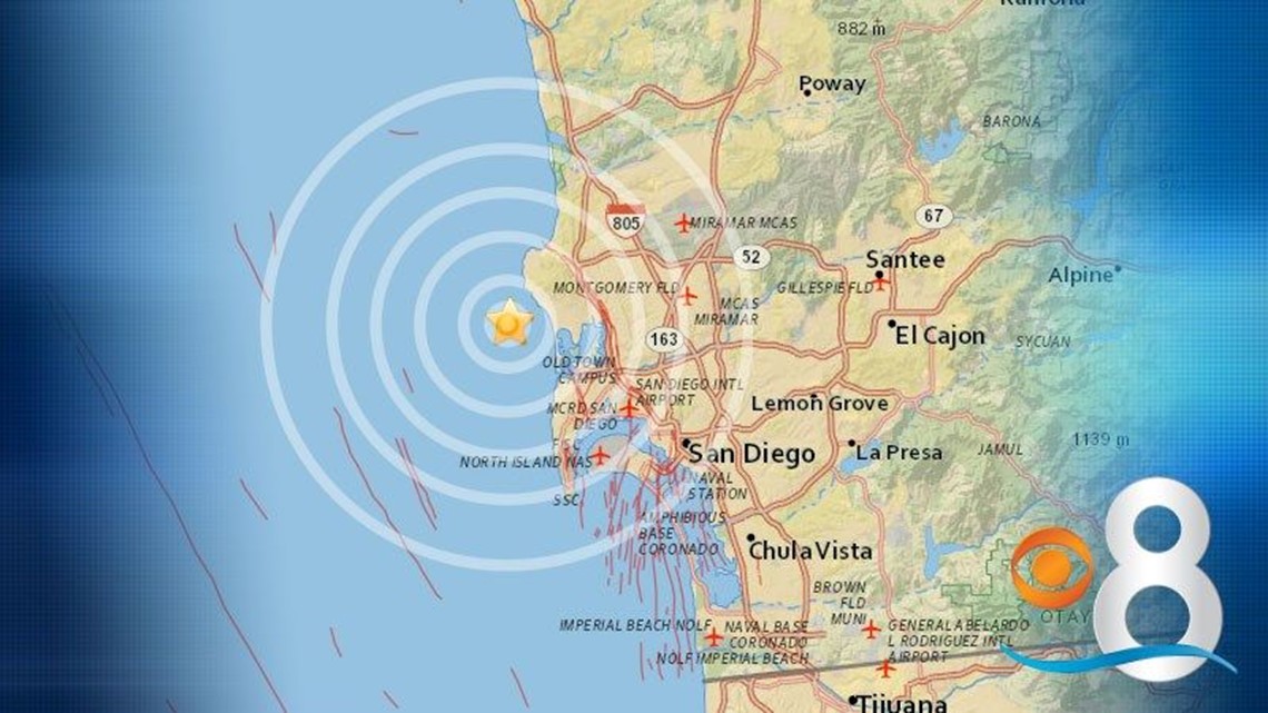 Earthquake strikes southwest of La Jolla