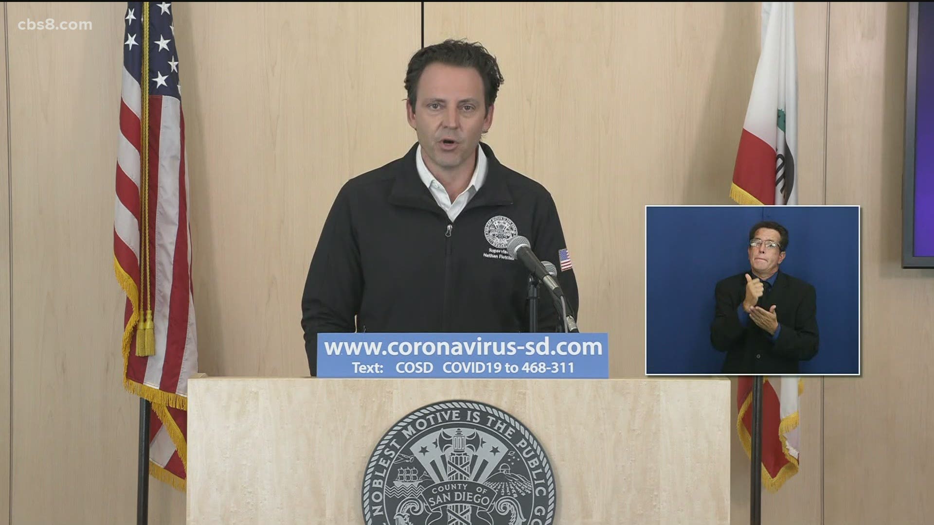 San Diego County officials held a last-minute news conference Friday urging people to use caution heading into the weekend as a result of rising Coronavirus numbers.
