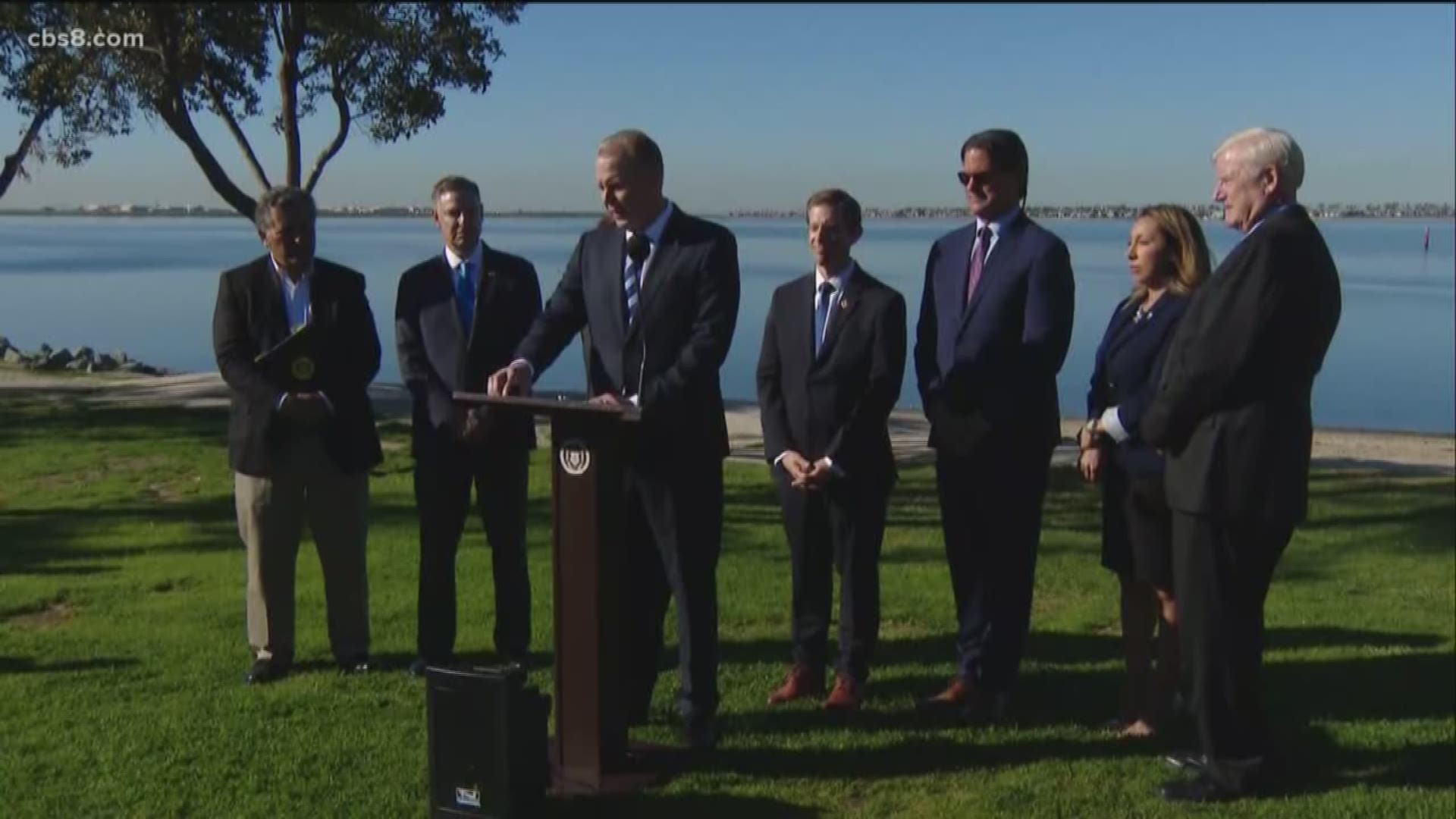 The officials discussed the $300 million in the international agreement to fund the Border Water Infrastructure Project to address pollution in the Tijuana River.