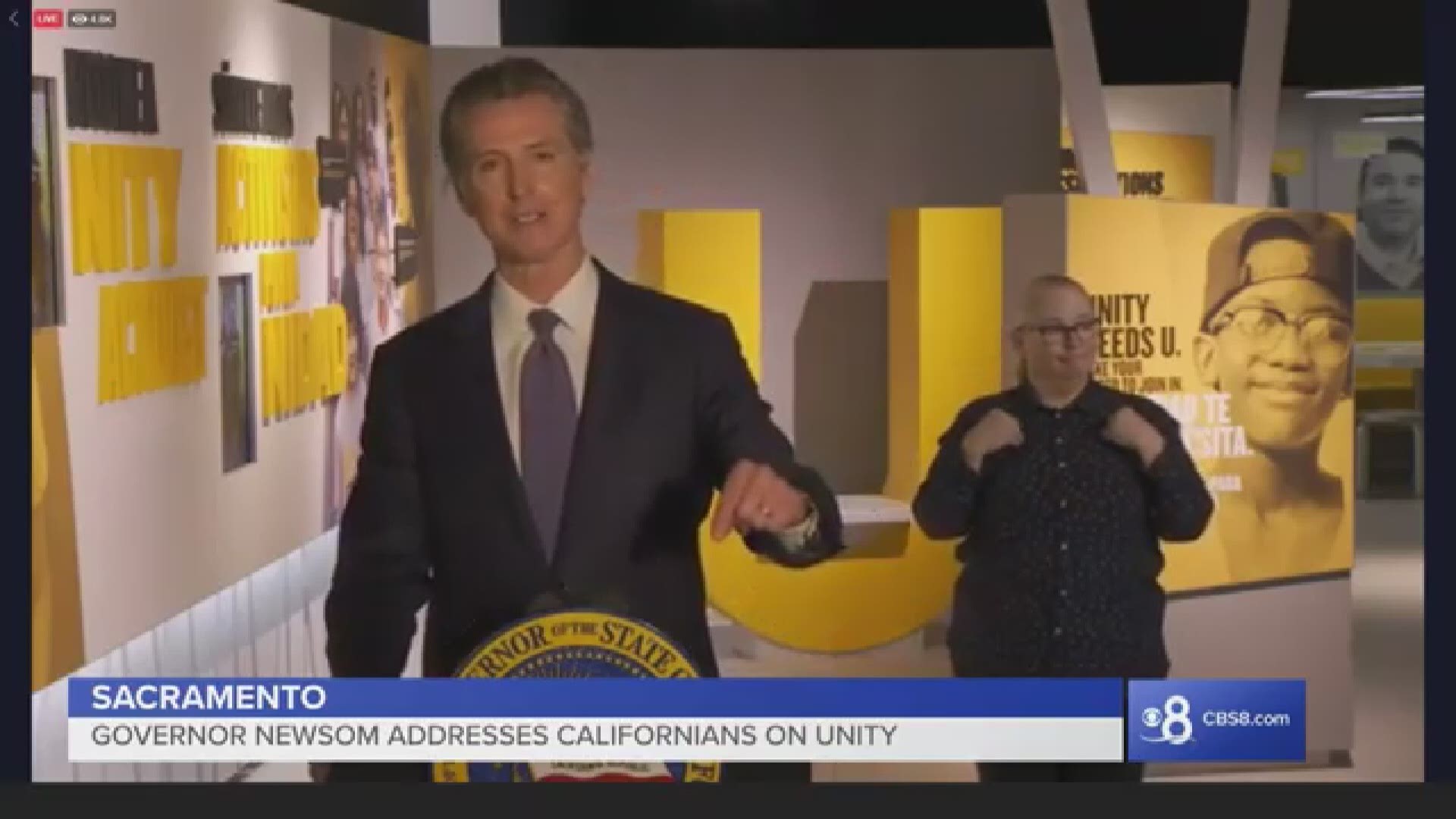 The address followed meetings Newsom had with community, faith & youth leaders, small business owners & elected officials on moving forward as a state.