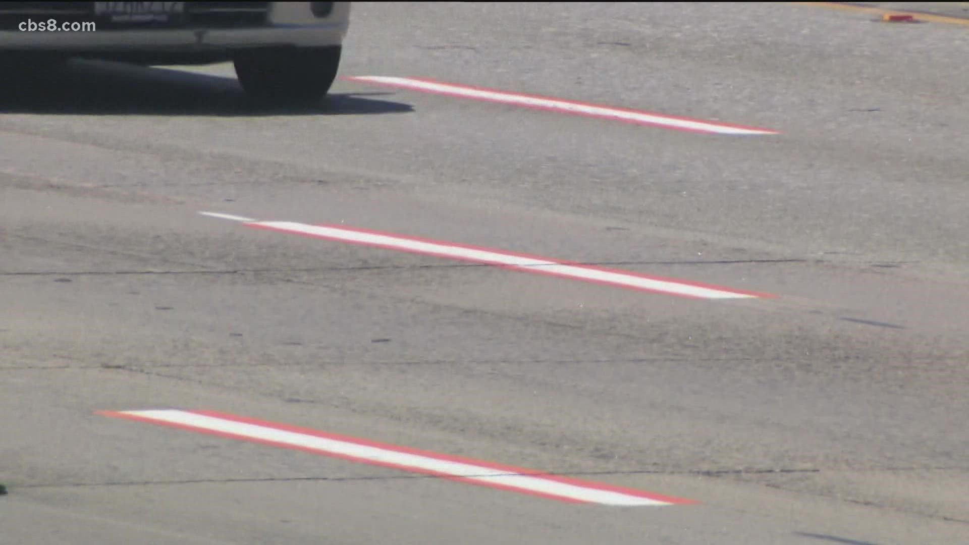 Orange striping has appeared all over San Diego roads. CBS 8 spoke to Caltrans to find out what drivers need to know.