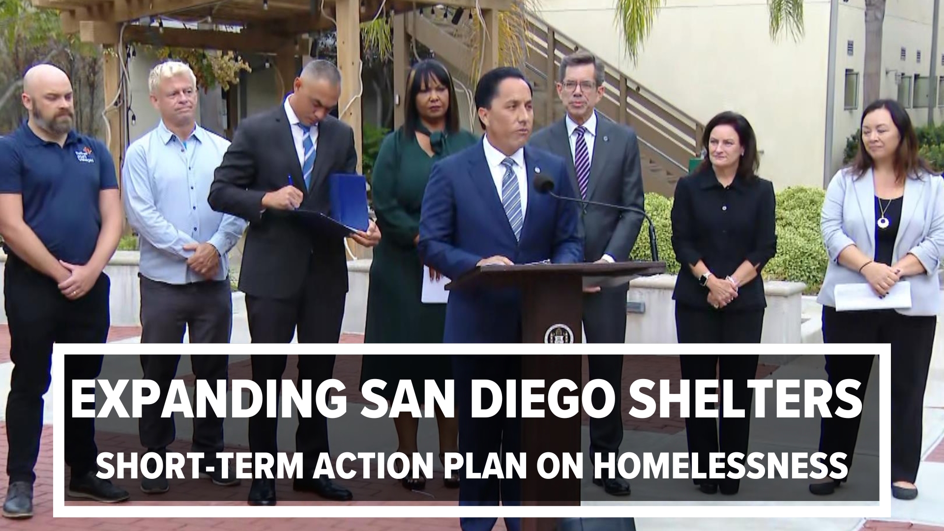 Mayor Gloria and other officials share a new homelessness diversion plan, developed as a result of the Short-Term Action Plan on Homelessness.