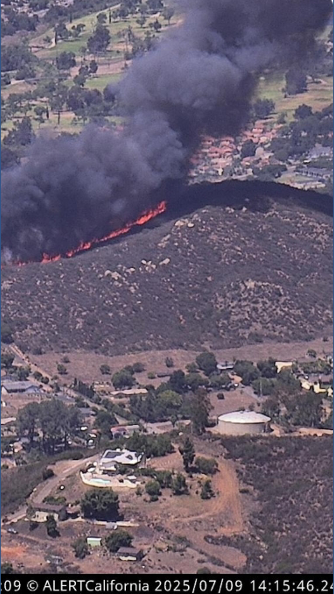 Brush fire, smoke, flames, any evacuations, map in San Diego County ...