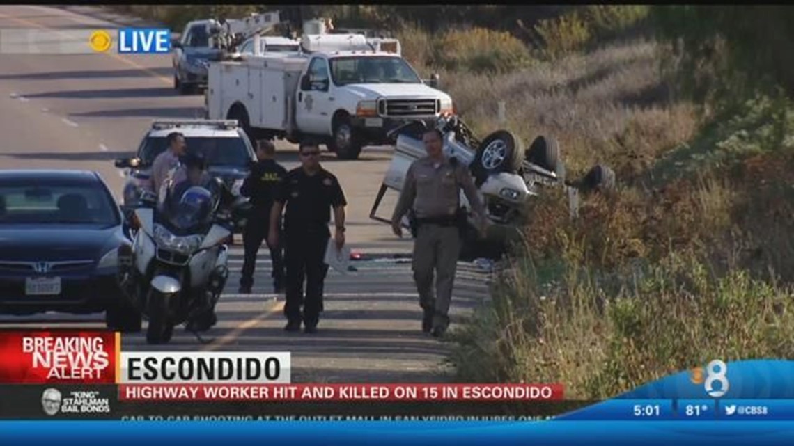 Highway Worker Hit And Killed On I-15 In Escondido | Cbs8.com