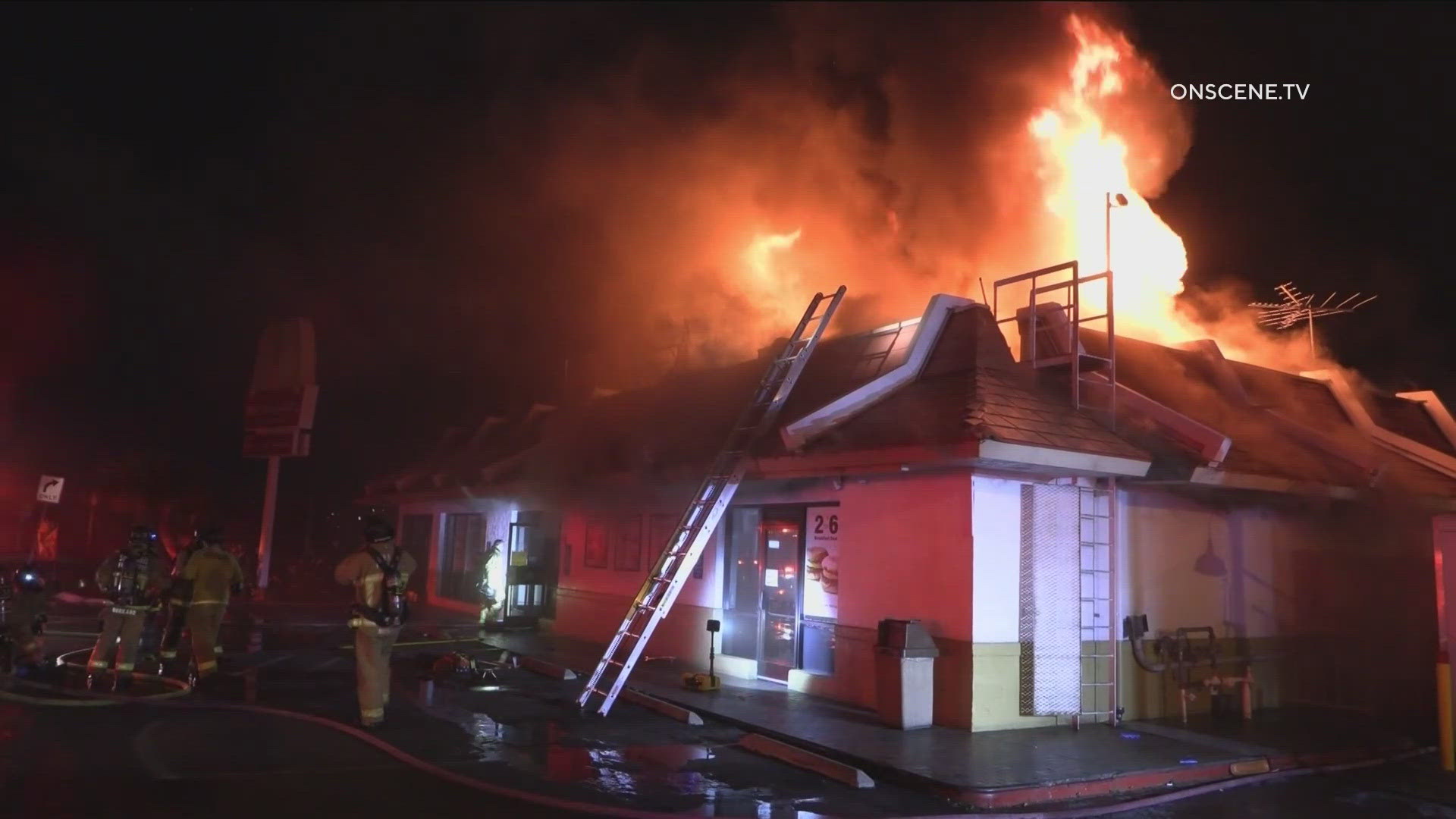 The fire broke out early Tuesday morning.