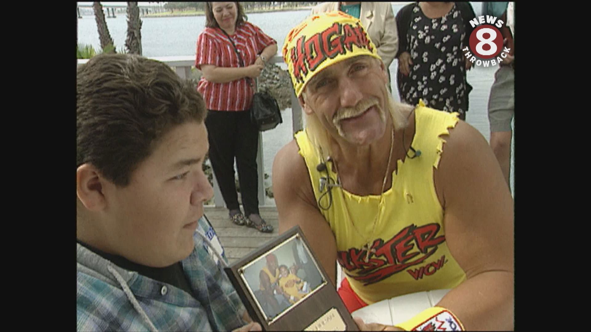 Hulk showed off his softer side visiting with children for the Make-A-Wish Foundation.