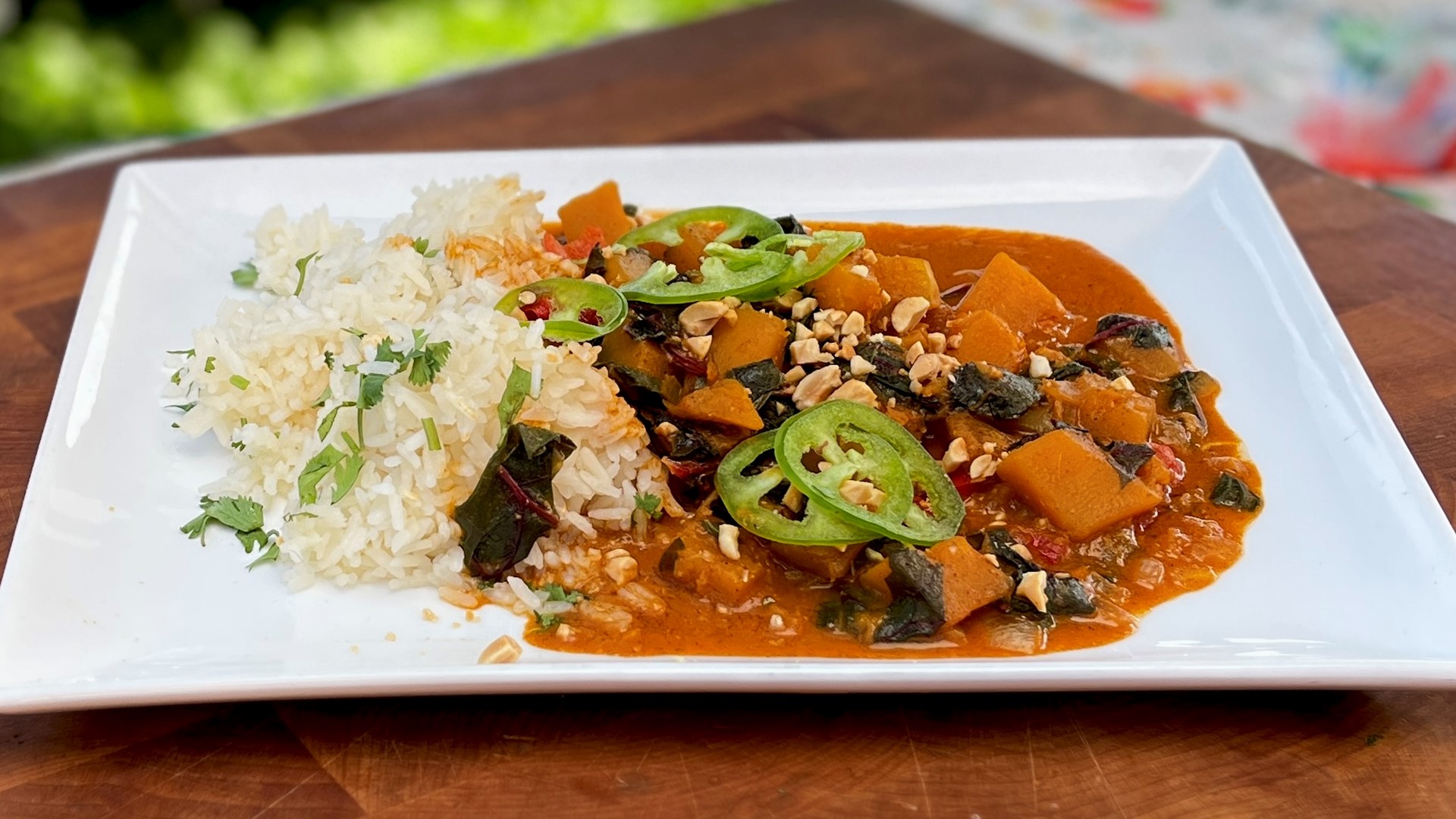 One of my favorite Curry Restaurants in San Diego is World Curry in Pacific Beach and this is a variation of one of the curries on the menu.