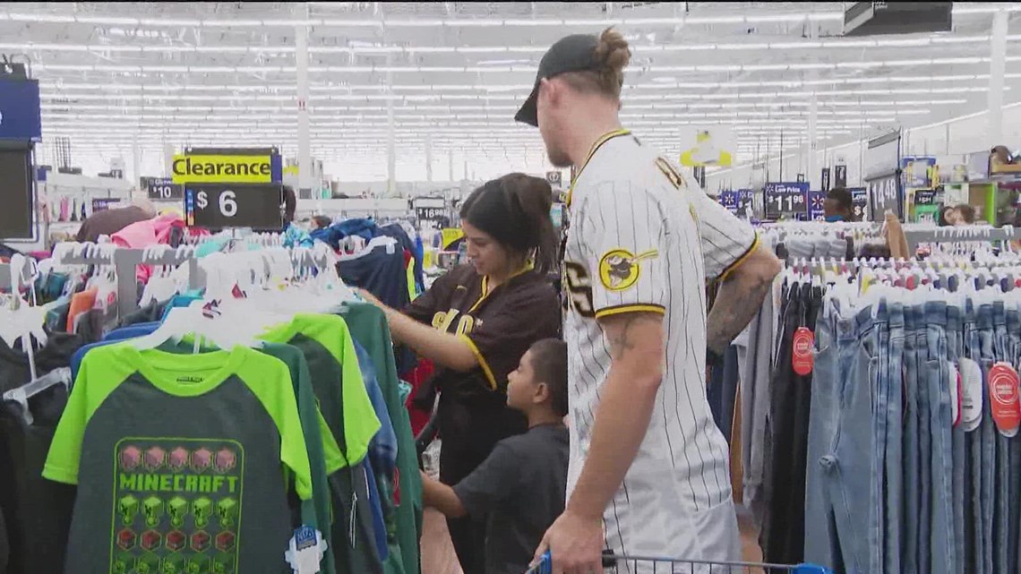 San Diego Padres help local kids with back to school shopping