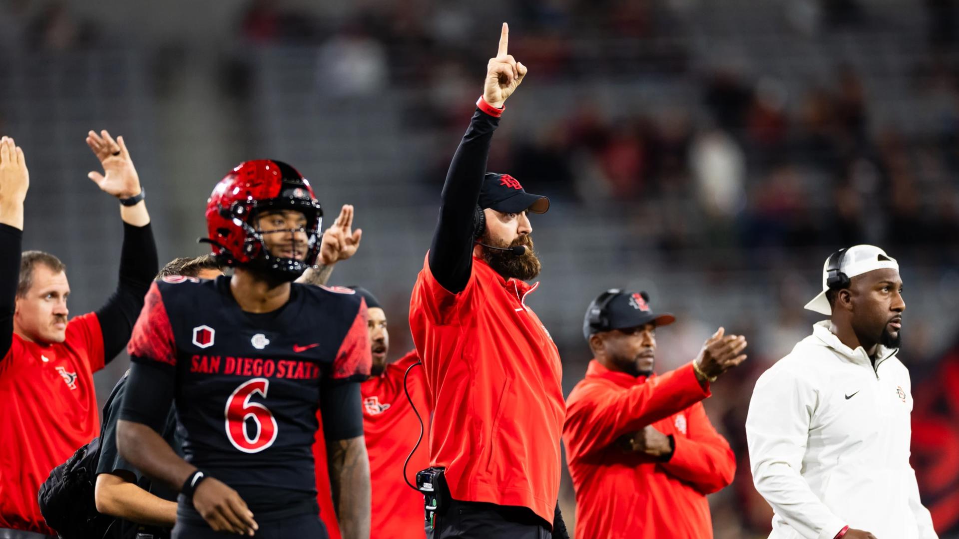 Aztecs head coach Sean Lewis discusses the future for San Diego State ...