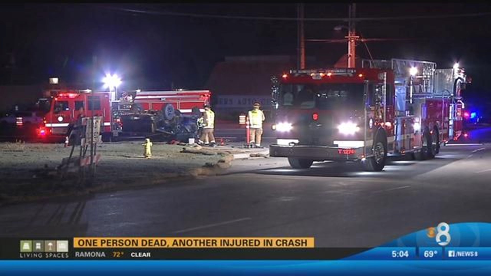 One person dead, another injured in Vista crash | cbs8.com