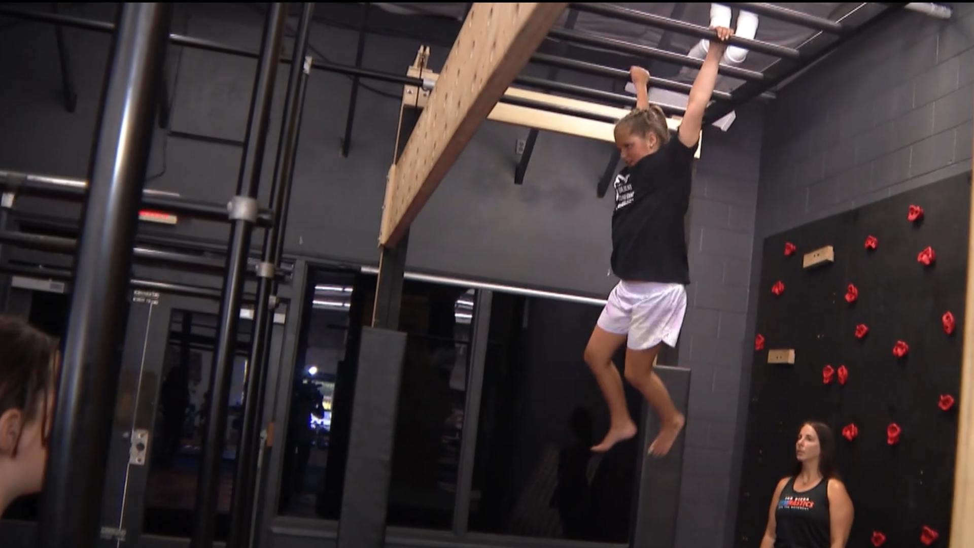 Paisley Keller flies high at San Diego Gymnastics & Parkour.