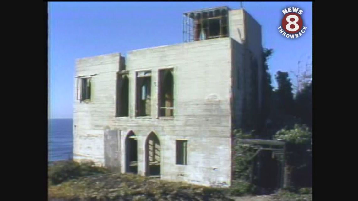 Aldrich Castle in Encinitas, California in 1979 before being demolished for condos