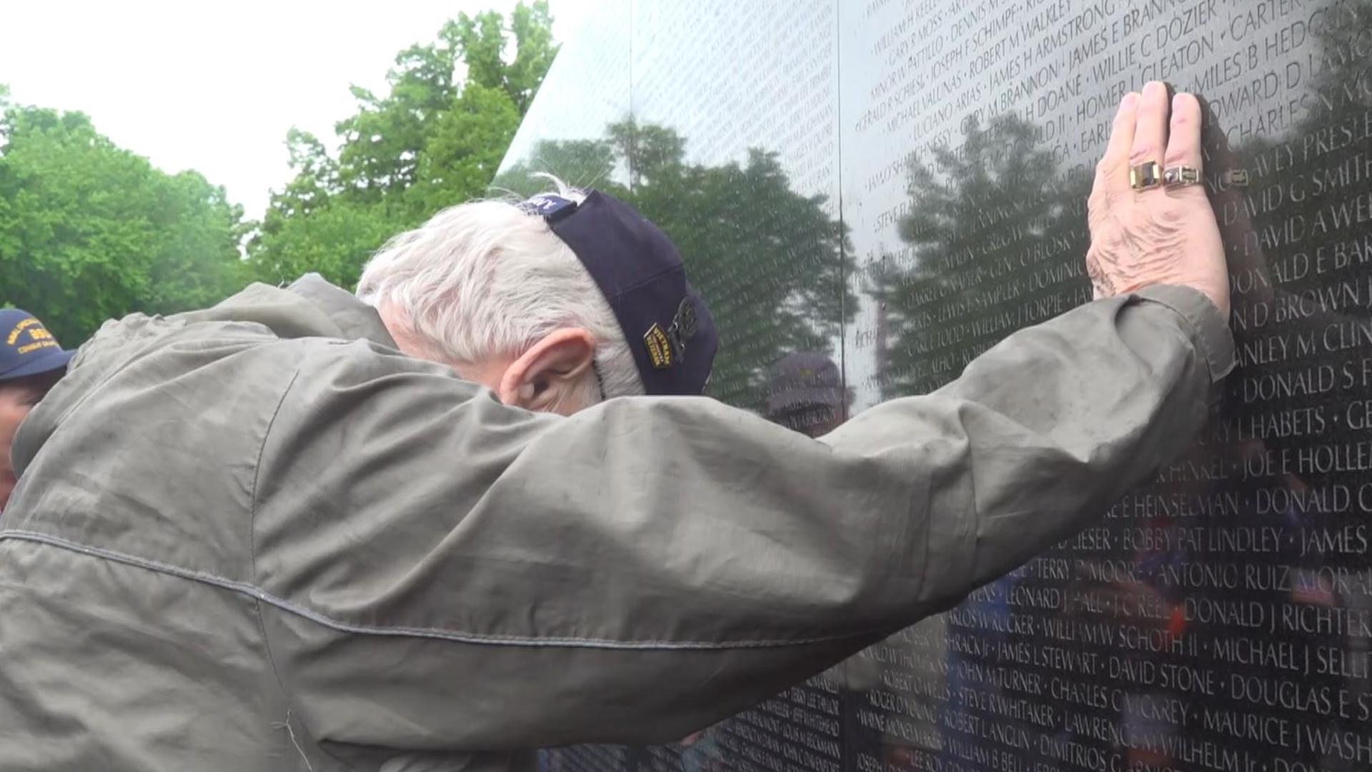 CBS 8 embedded on a flight filled with U.S. Navy SEAL Vietnam War era veterans and U.S. Naval Special Warfare Operators who are visiting their memorials in D.C.