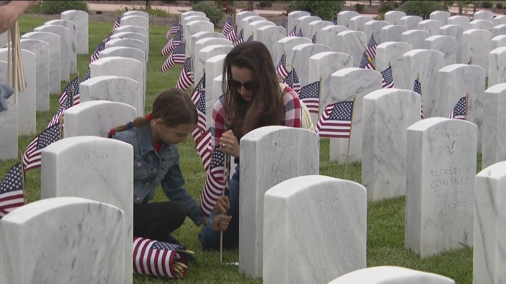 This is the first time since the cemetery opened in 2010 that flags were placed on every single veteran's gravesite for the Memorial Day holiday.