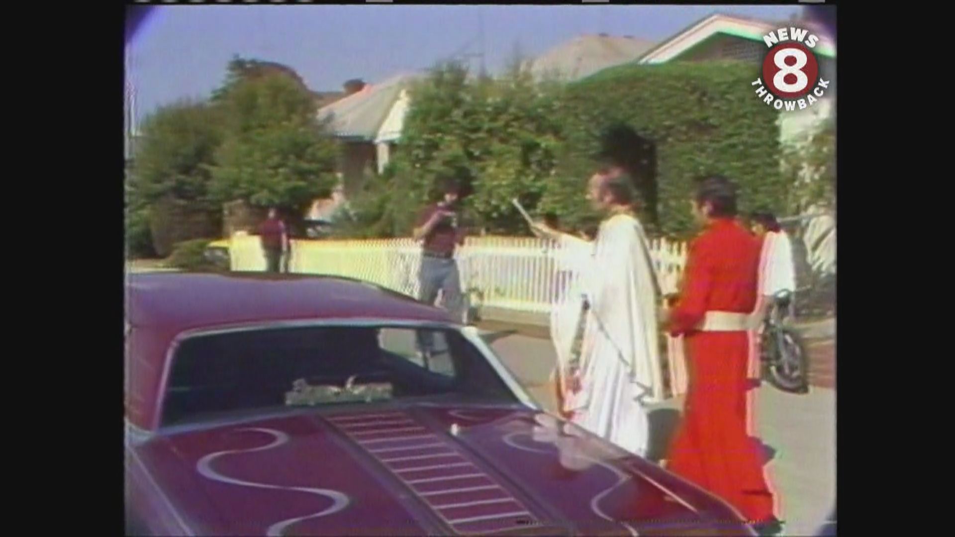 The fourth annual blessing of lowriders at Our Lady of Guadalupe Church in Logan Heights. Father Richard Brown blessed the cars after a mass.