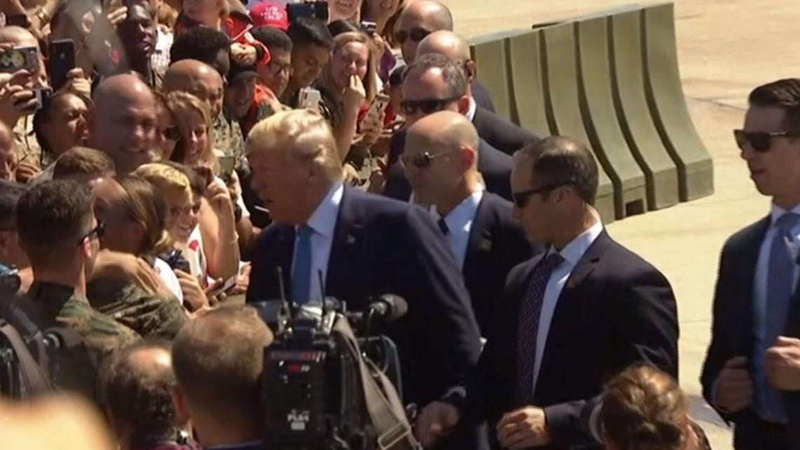 President Trump visits San Diego, CA and MX border to fundraise | cbs8.com