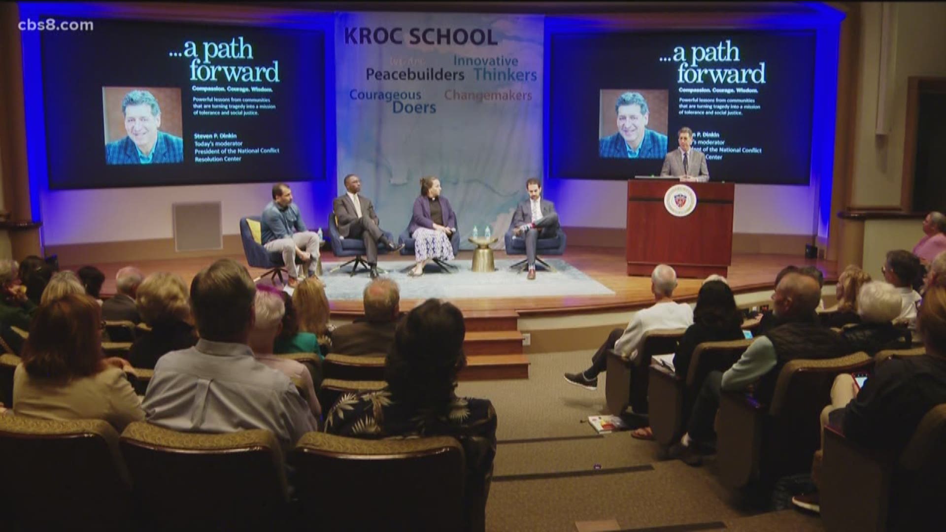 Survivors of mass shootings across the country came together Wednesday night in San Diego to talk about ways to overcome fear and hatred. Survivors shared the lessons they've learned from dealing with crisis and tragedy at a free public forum at the University of California San Diego.
