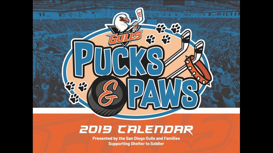 ‘Pucks & Paws’ New San Diego Gulls’ calendar to help dogs in need