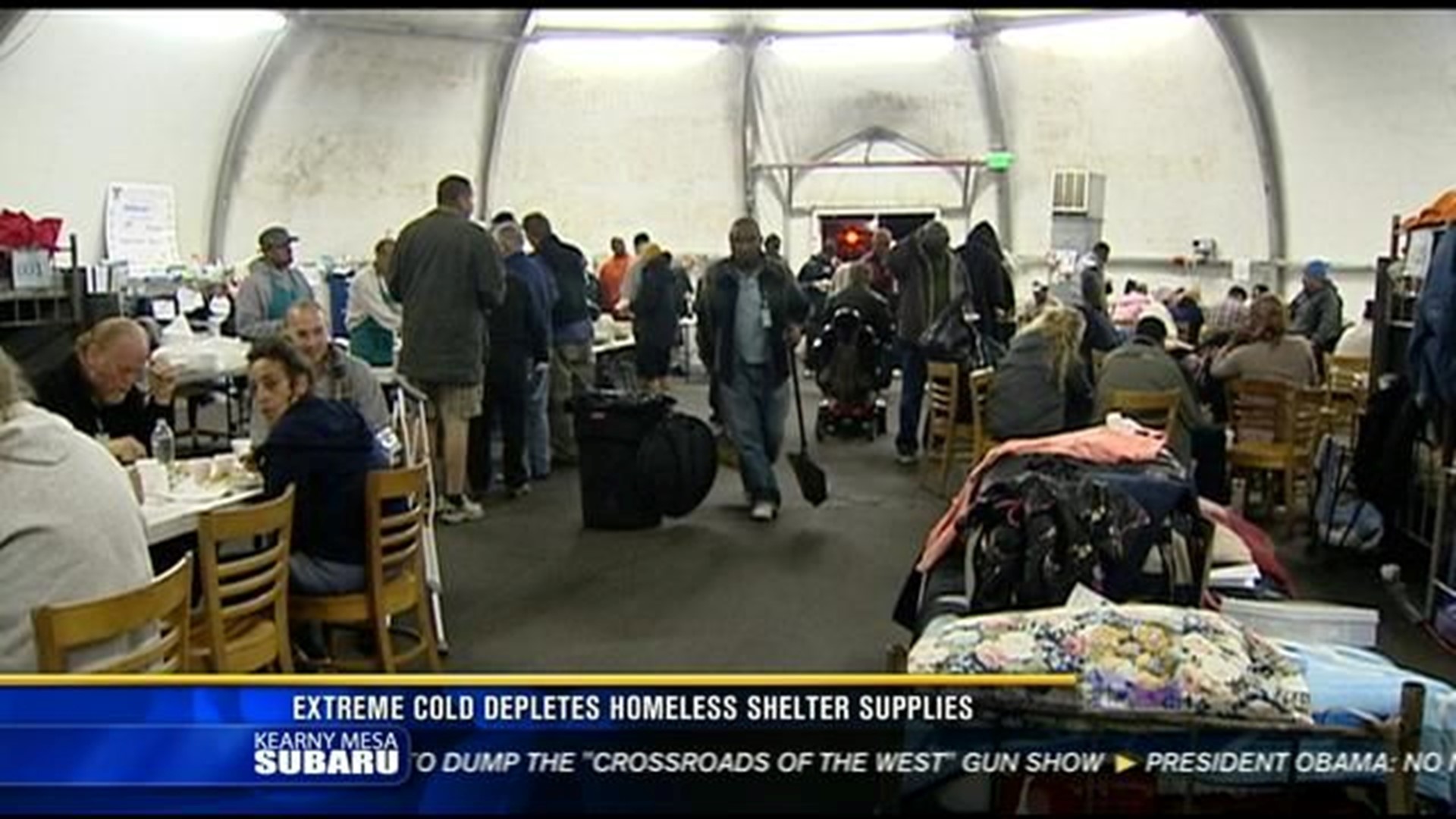 Extreme cold depletes homeless shelter supplies | cbs8.com